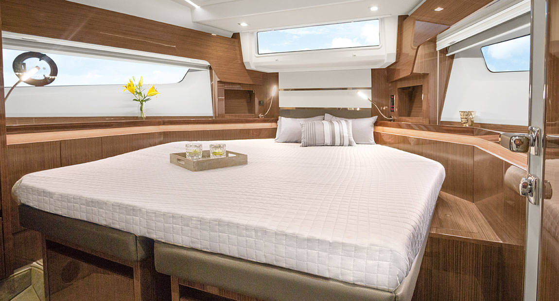 Spacious three-cabin design offers apt acommodation for your entire family